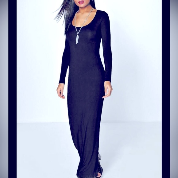 James Perse Dresses & Skirts - James Perse Thermal Maxi Length Dress 3 Black NWT Waffle
